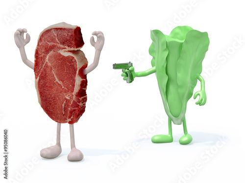 Fotografija vegetable vs meat