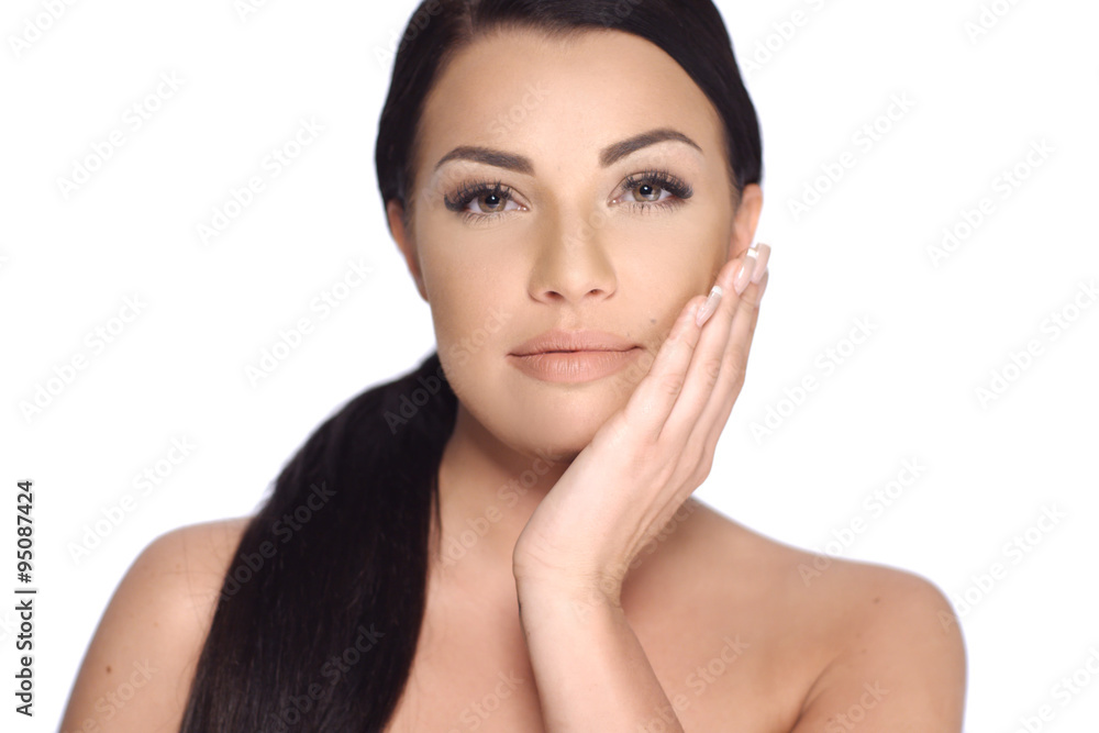 Sensual Brunette Woman in Beauty Shoot Sensual Brunette Woman in Beauty Shoot