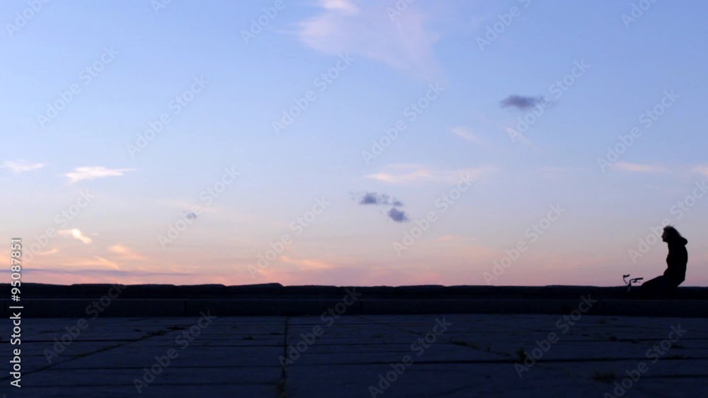 Silhouette on the Sea Romantic lovely Silhouette on the Sea Romantic lovely
