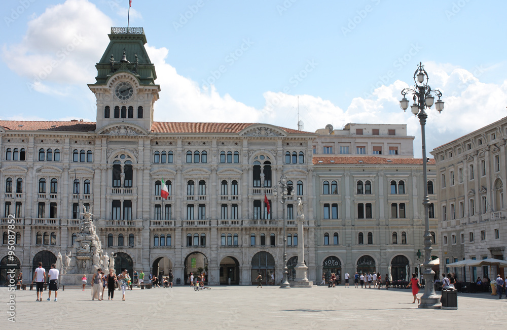 The City Hall, historic building on Pizza dell Unita d Italia