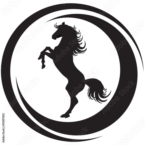 Black horse silhouette 
