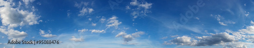 Panorama, beautiful cloudscape over horizon.