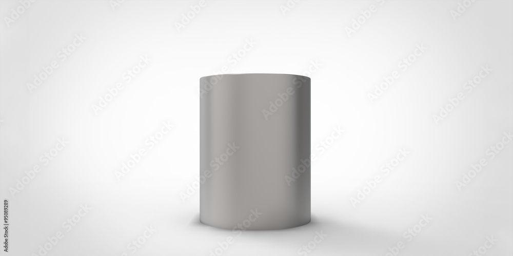 3D empty cans on white background paint 3D empty cans on white background paint