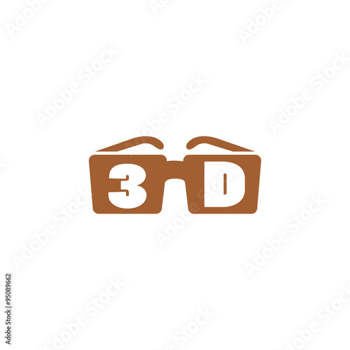 Icon 3D glasses.