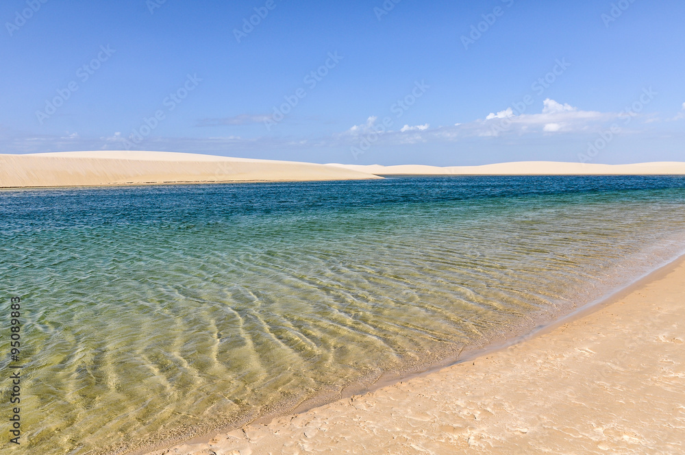Green Lagoon in Lencois Maranheses, Brazil Green Lagoon in Lencois Maranheses, Brazil