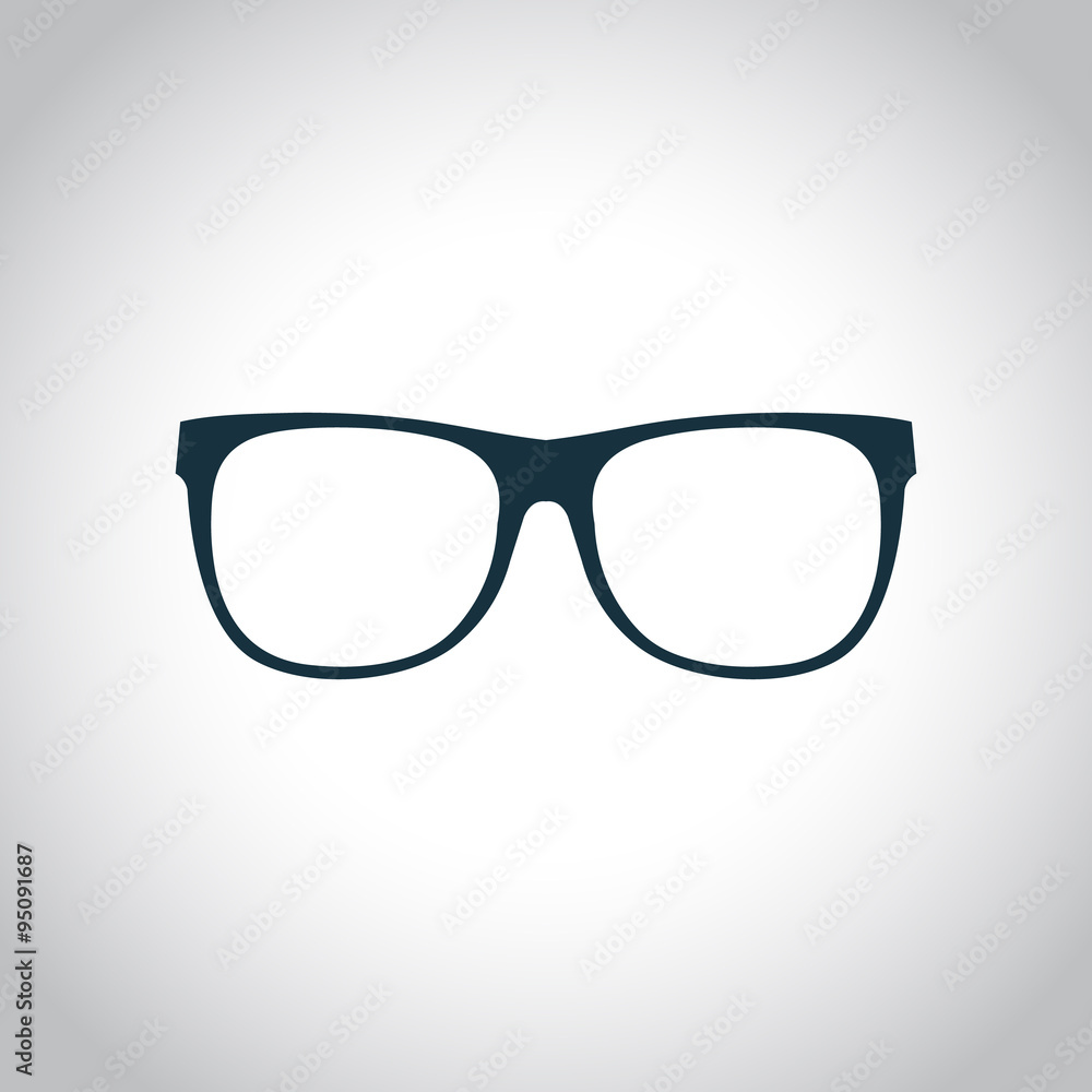 Fototapeta premium Eyeglasses black icon