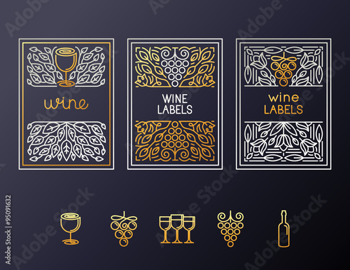 Wine packaging design template