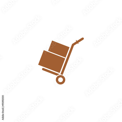 Fotografia, Obraz Icon handcart with boxes.