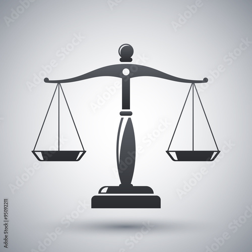Vector vintage scales of justice icon