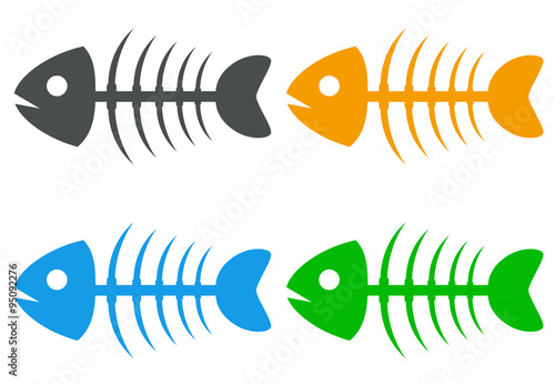 Pictogramas espinas pescado en varios colores #1