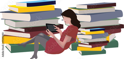 donna sfoglia book lettura