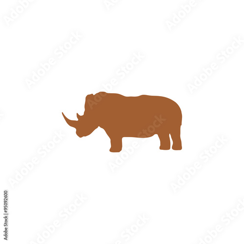 Icon, silhouette of a rhinoceros.