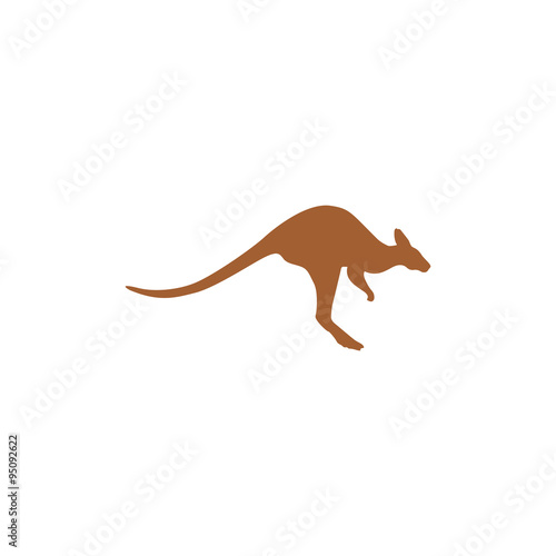 Silhouette of a kangaroo