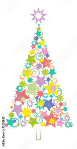 Cartoon Christmas Holiday Tree