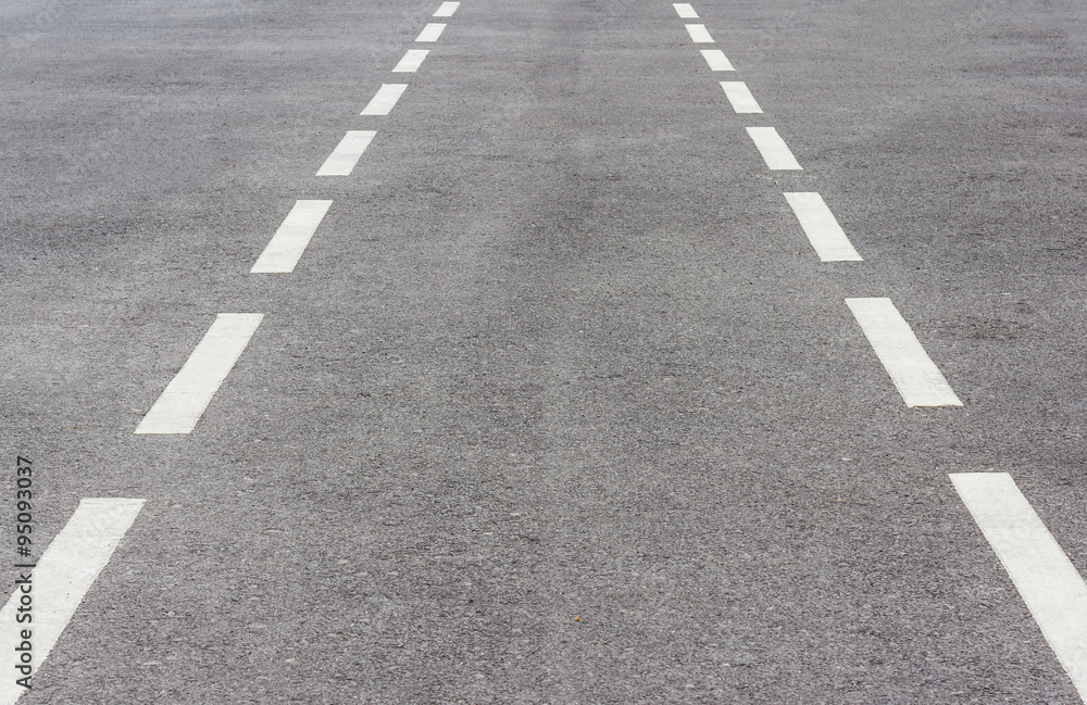 Empty Lane on The Road