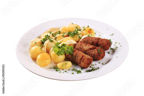 Cevapcici and potatoes