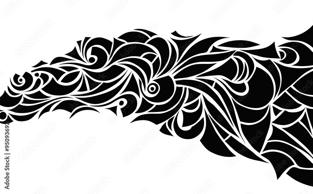 Fototapeta premium Abstract black composition of the various elements