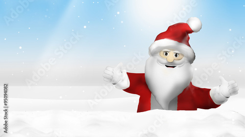 Christmas wood Santa Claus