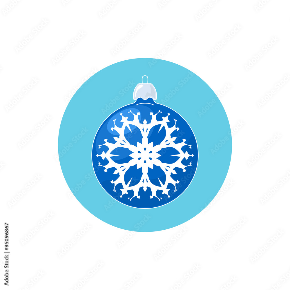  Icon Blue Ball with Snowflake