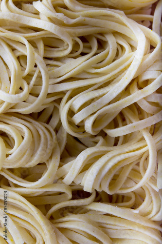 egg noodles close-up