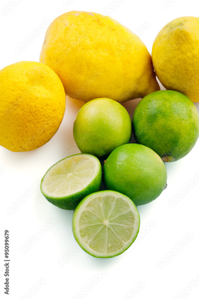Citrus fruits isolated on white Citrus fruits isolated on white