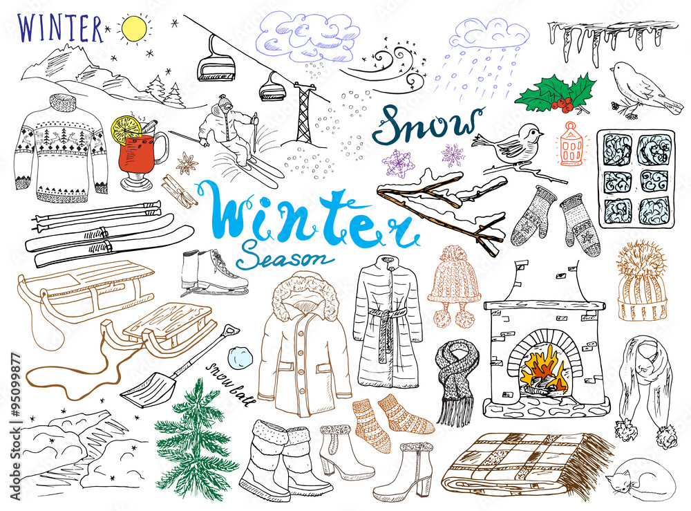 Update 122+ winter season clothes drawing best