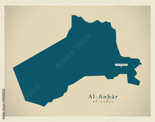 Modern Map - Al-Anbar IQ photo