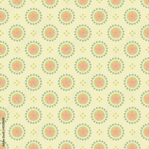 Simple seamless minimalistic floral pattern