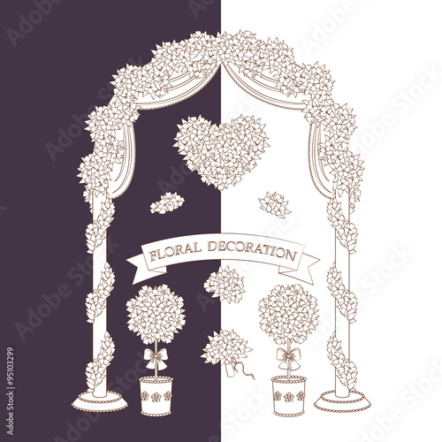Contour floral decorations.