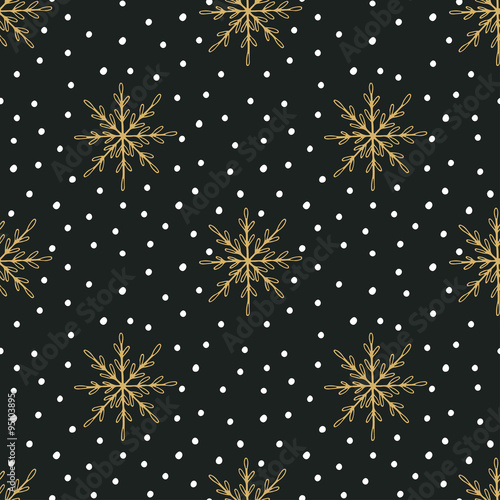 Wallpaper Mural Hand drawn Christmas seamless pattern Torontodigital.ca