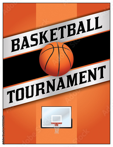 Basketball Tournamet Flyer Poster Illustration