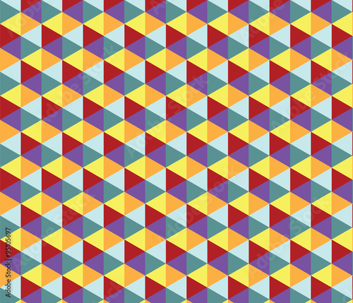 Abstract Retro Isometric Shape Background for Business