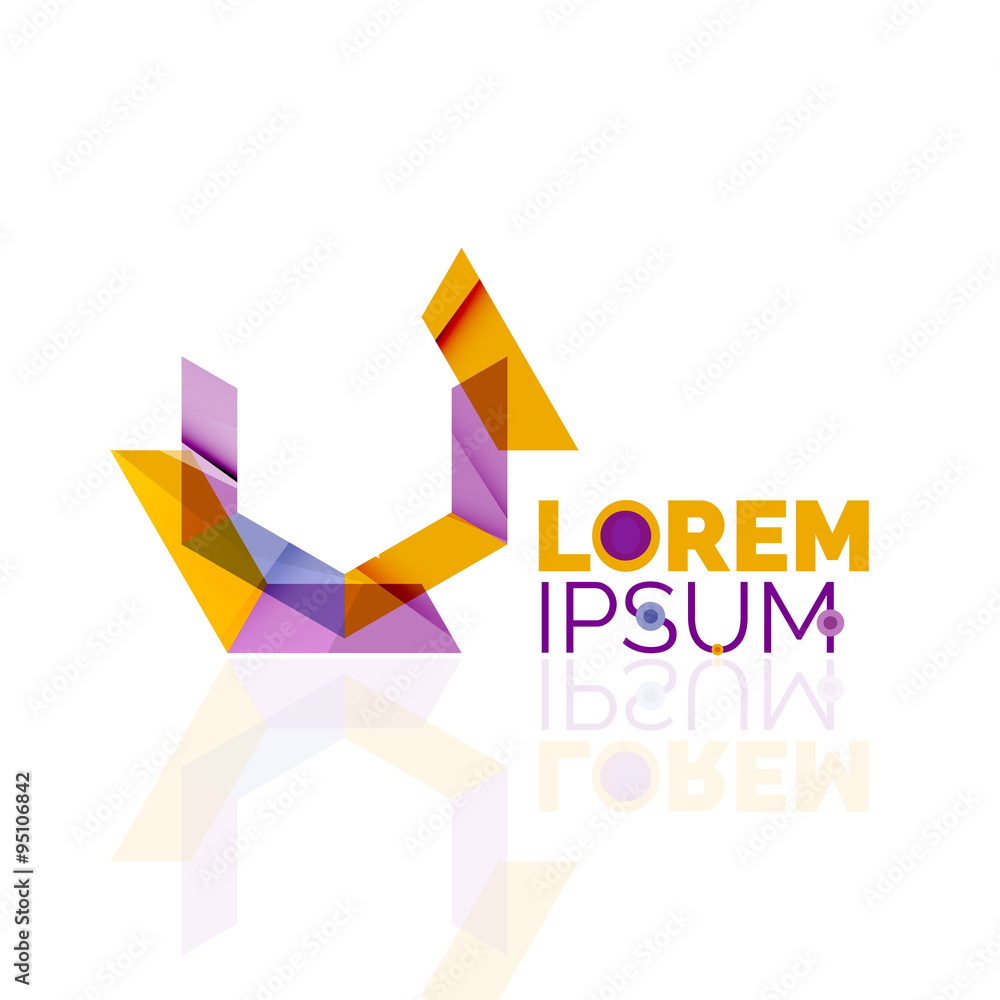 Logo, abstract geometric business icon Logo, abstract geometric business icon