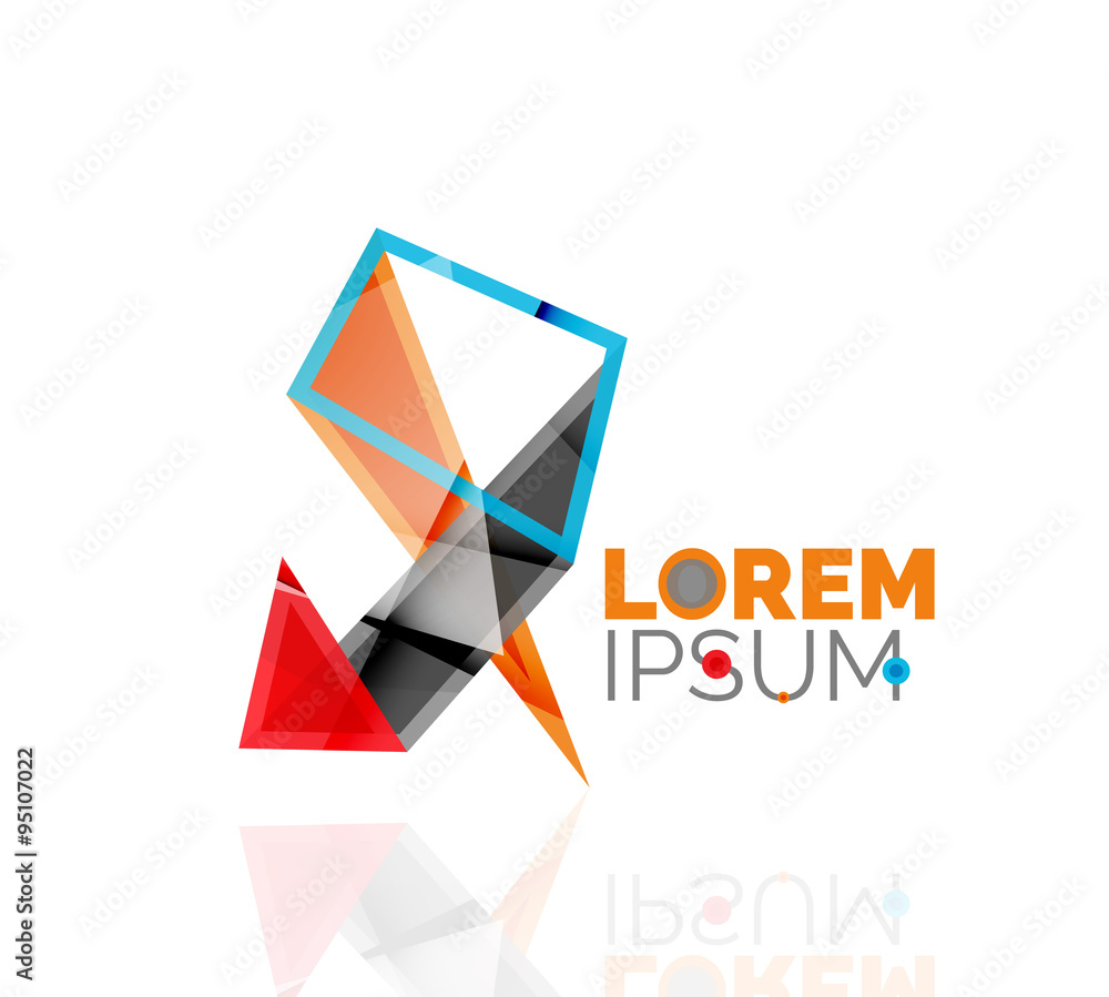 Logo, abstract geometric business icon Logo, abstract geometric business icon
