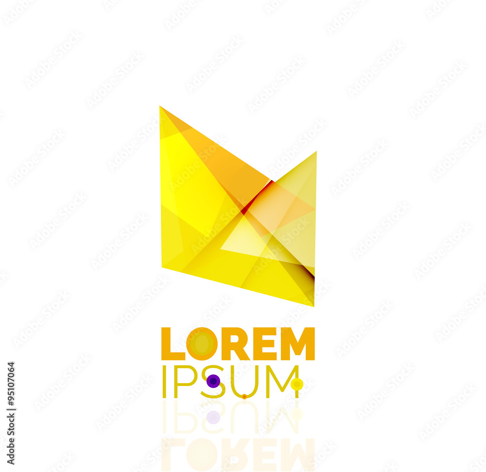 Obraz premium Logo, abstract geometric business icon