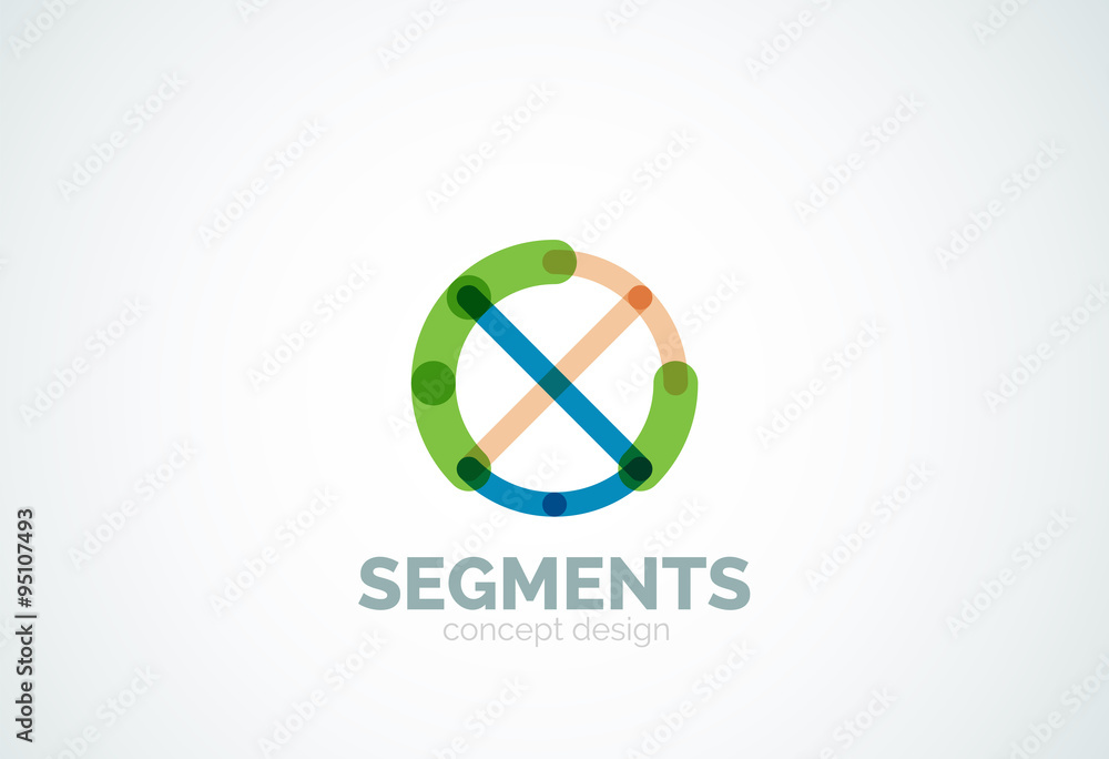 Vector outline minimal abstract geometric logo Vector outline minimal abstract geometric logo