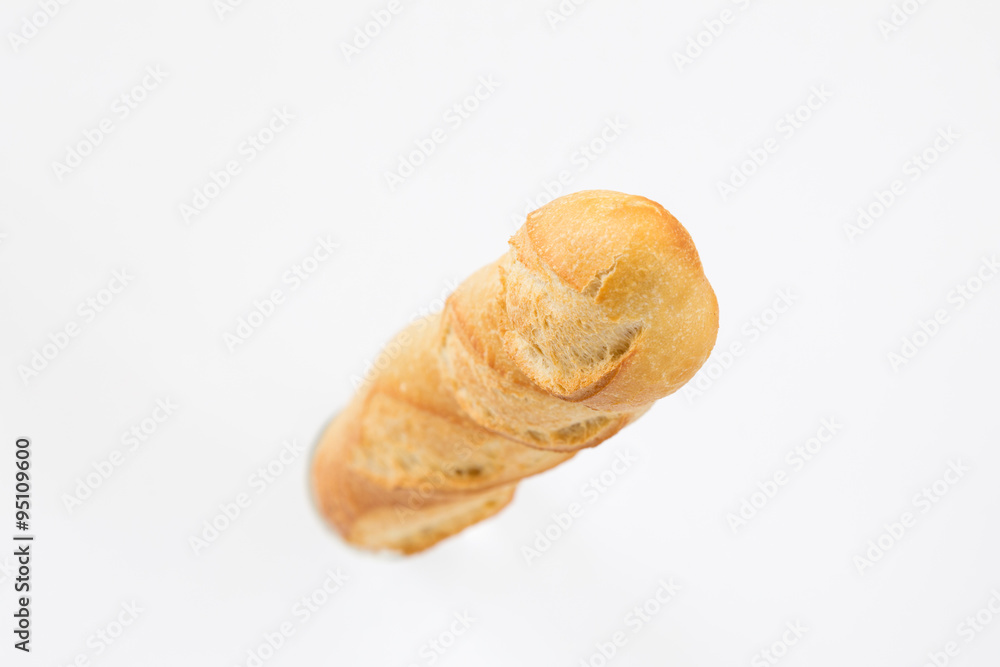 French bread baguette on a white background, made from flour. baking, top view, side view. space for text .. French bread baguette on a white background, made from flour. baking, top view, side view. space for text ..