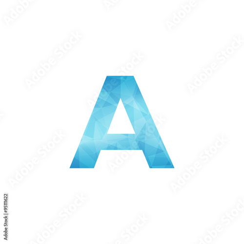 a-z triangle abstrack letter logo