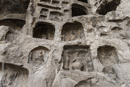 Luoyang,China - OCT 23: Longmen grottoes on October 23, 2015.It