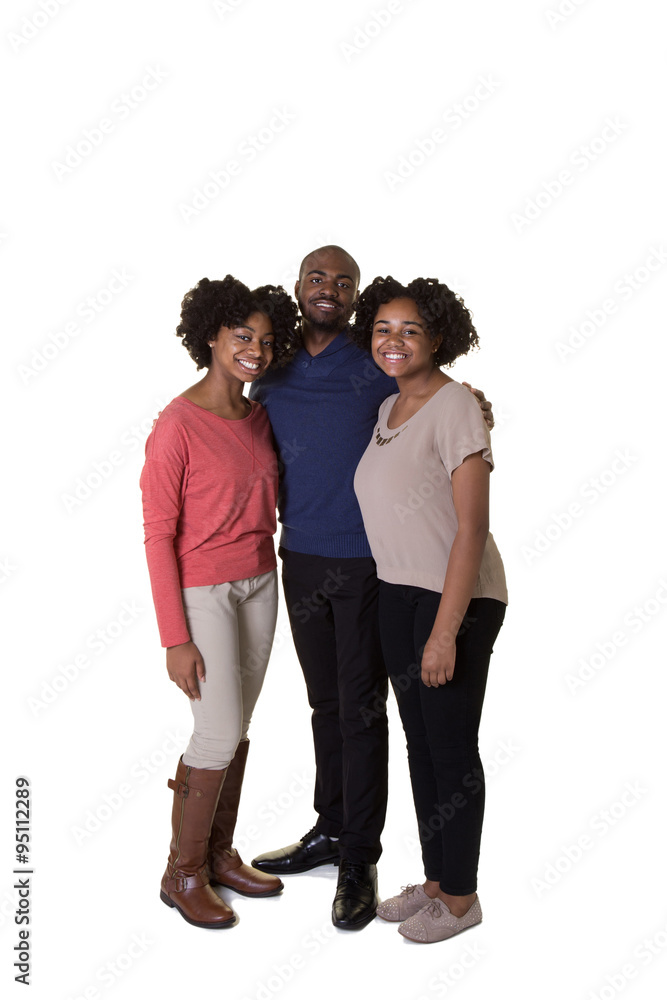 Obraz premium Siblings or group of friends isolated on white