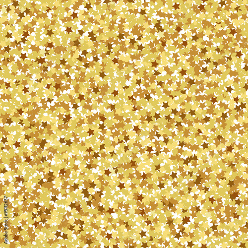 Gold star seamless pattern