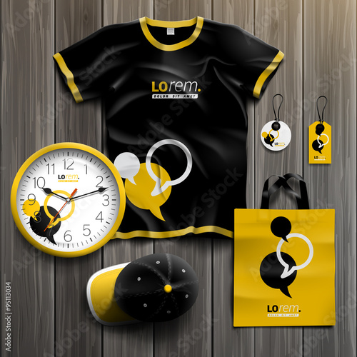 Corporate identity template and promotional gifts