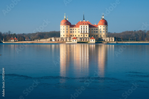 Schloss Moritzburg an einem Wintertag