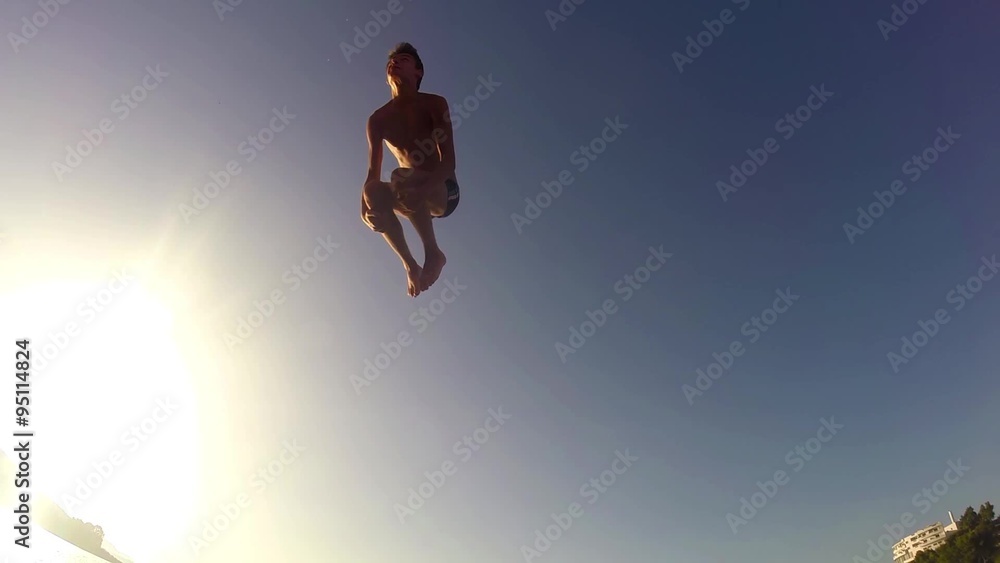 Cliff Jumping Backflip (Slow Motion) Cliff Jumping Backflip (Slow Motion)