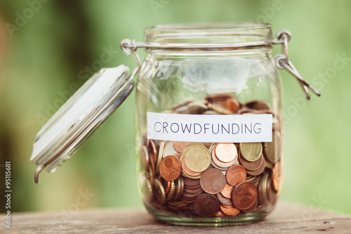 Crowdfunding money jar image photo