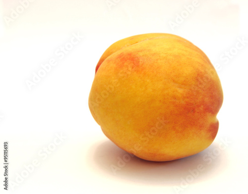 Fresh Peach Isolated On The White Background
