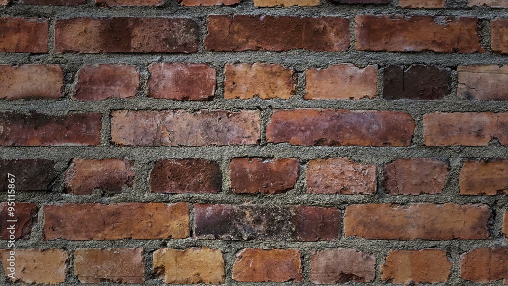 Old brick wall. Traveling vertically, from top to bottom. Animated still picture. Old brick wall. Traveling vertically, from top to bottom. Animated still picture.