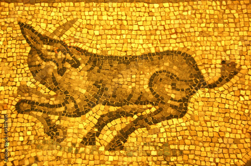 ancient roman mosaic of strange animal