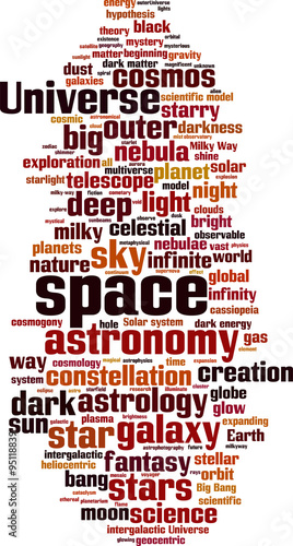 Space word cloud concept. Vector illustration