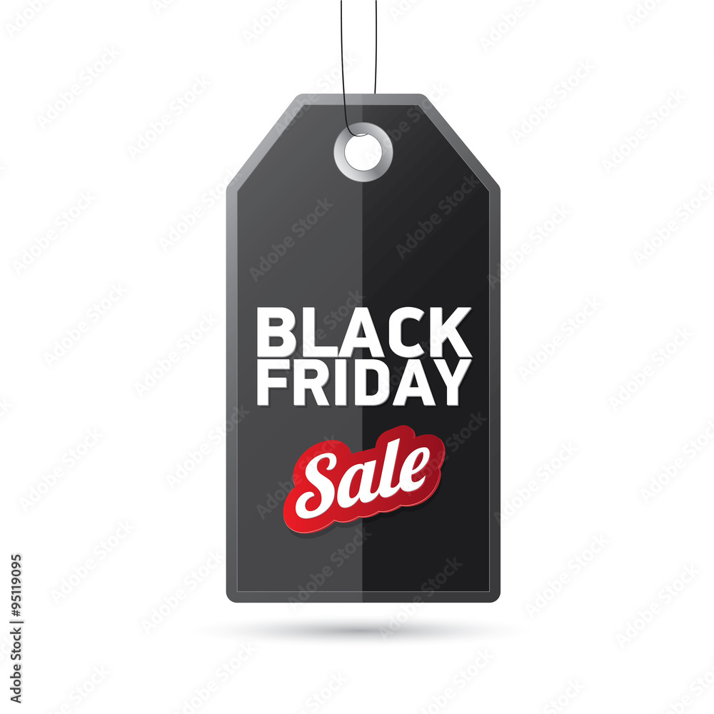 Black Friday sales tag. vector illustration